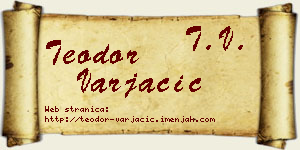 Teodor Varjačić vizit kartica
